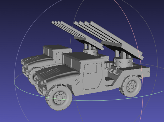 1/144 Humvee SL-AMRAAM launch position (Dual Pack)