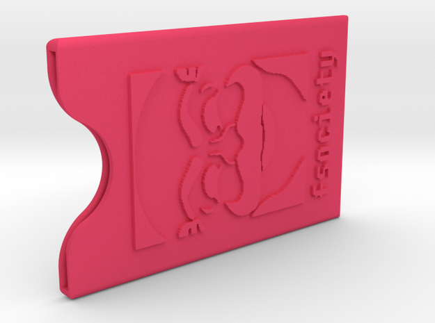 Fsociety Card Case in Pink Processed Versatile Plastic