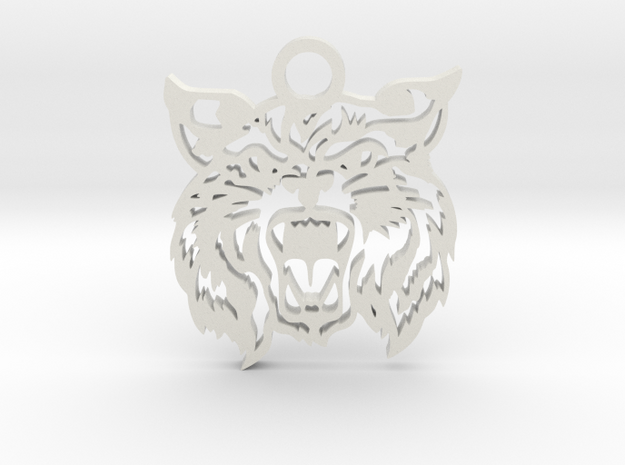 Bobcat amulet in White Natural Versatile Plastic
