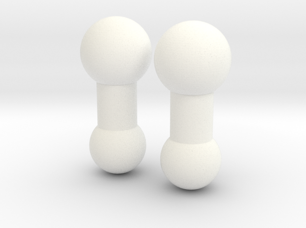 1:6 scale Hot Toys Neck Peg 2x in White Processed Versatile Plastic