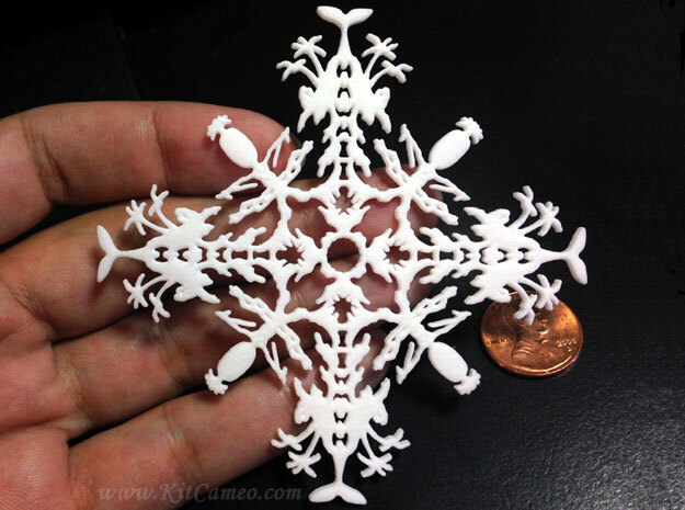 Hawaii Snowflake in White Processed Versatile Plastic