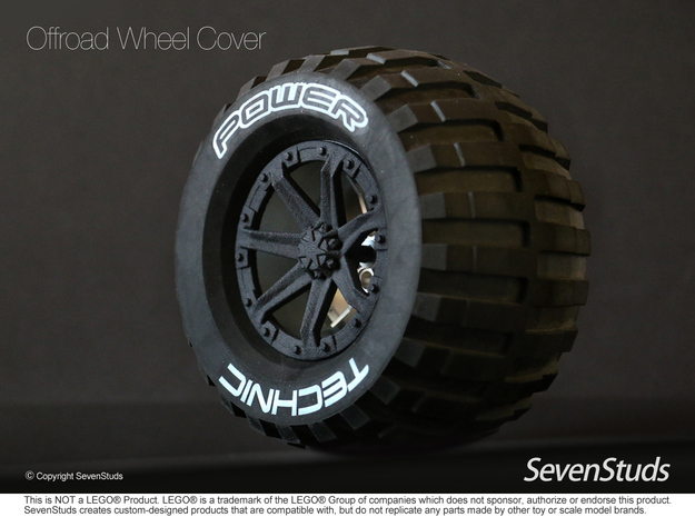 Offroad Wheel Cover 02_56mm in Black Natural Versatile Plastic