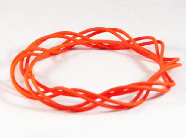 Twist Bangle C01M in Orange Processed Versatile Plastic