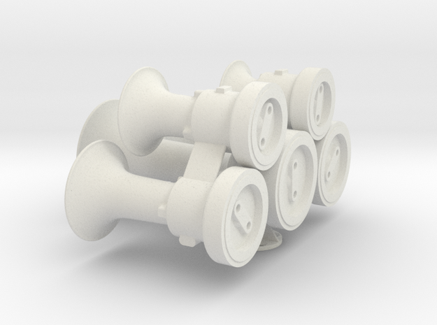 M5 Horn 2.5" (1:4.5) scale in White Natural Versatile Plastic