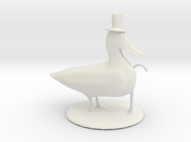Lucky Duck in White Natural Versatile Plastic