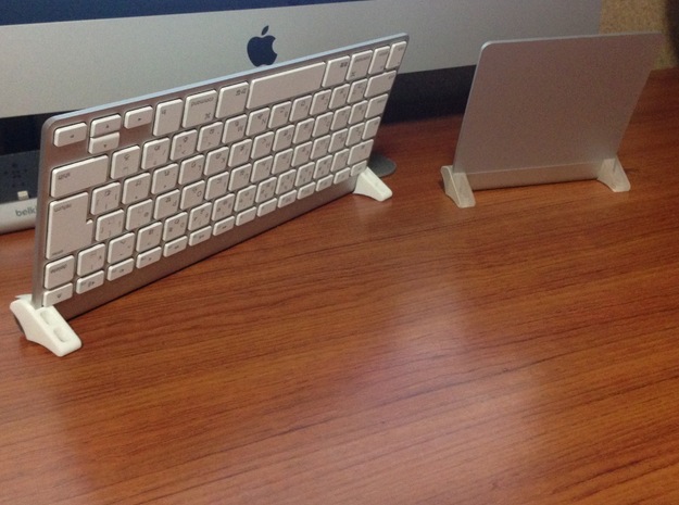 keyboard and trackpad stand for imac in White Natural Versatile Plastic