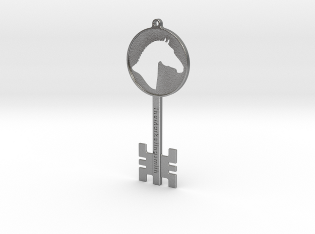 Branded Key Pendant (TheMarketingsmith) in Natural Silver