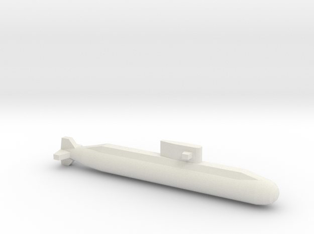 Lada-Class Submarine, Full Hull, 1/1800 in White Natural Versatile Plastic
