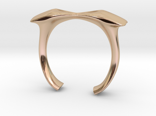 Finger Bow Tie Ring in 14k Rose Gold Plated Brass