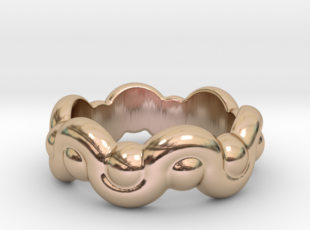 Strange Fantasy Ring 15 - Italian Size 15 in 14k Rose Gold Plated Brass