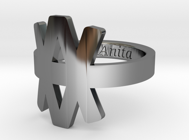 Anita - 12 anni bozza 3 in Fine Detail Polished Silver
