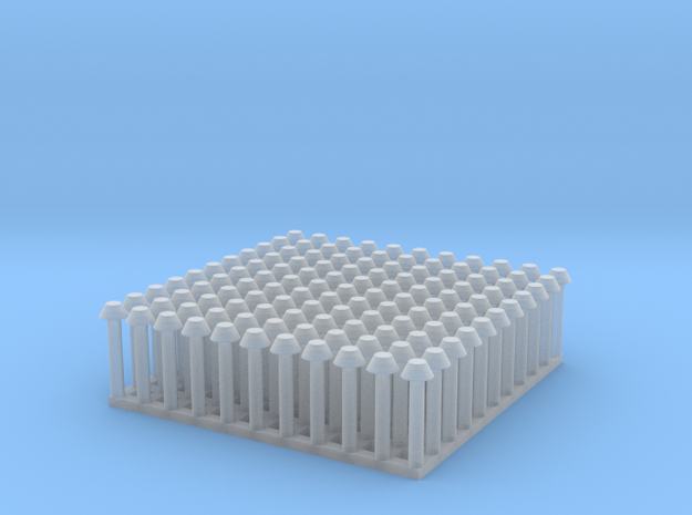 1:24 Conical Rivet Set (Size: 1.125") in Tan Fine Detail Plastic