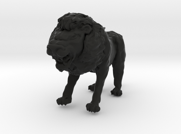 Lion in Black Natural Versatile Plastic