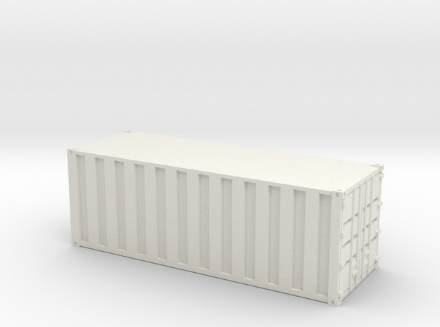 20 Foot Container - Ribbed - Custom Scale in White Natural Versatile Plastic
