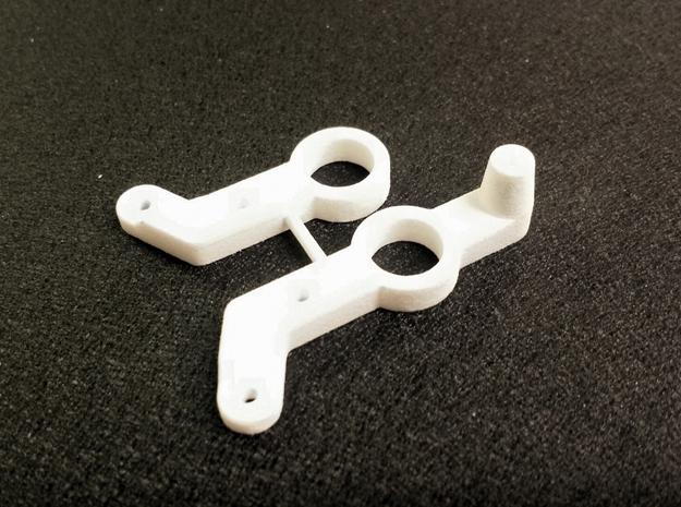 Ten4 Bell Cranks- Rear Input in White Processed Versatile Plastic