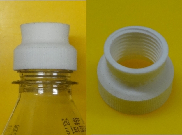 DN15 BSP Thread to PET Bottle Top in White Natural Versatile Plastic