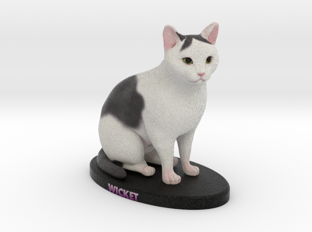 Custom Cat Figurine - Wicket in Full Color Sandstone