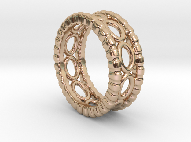 Ring Ring 26 - Italian Size 26 in 14k Rose Gold Plated Brass