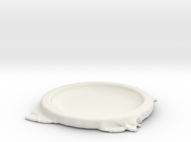 Cloth Plate in White Natural Versatile Plastic