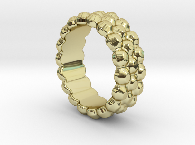 Chocolat Ring 20 - Italian Size 20 in 18k Gold Plated Brass