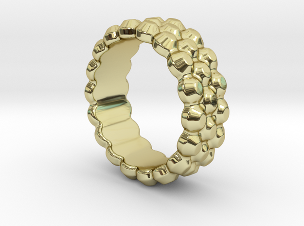 Chocolat Ring 22 - Italian Size 22 in 18k Gold Plated Brass