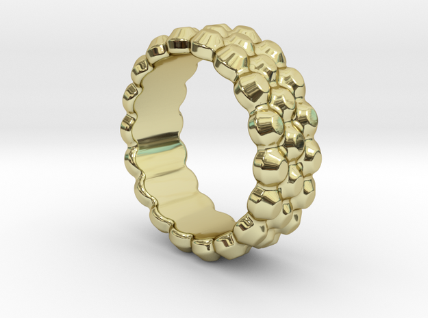 Chocolat Ring 24 - Italian Size 24 in 18k Gold Plated Brass