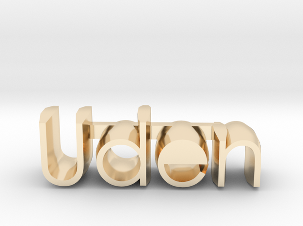 UdenText in 14k Gold Plated Brass