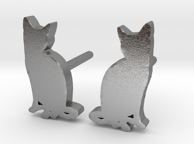 Cat Studs (Ver. 2) in Natural Silver