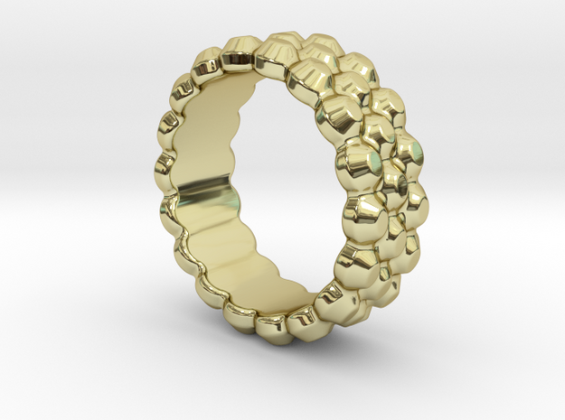 Chocolat Ring 31 - Italian Size 31 in 18k Gold Plated Brass