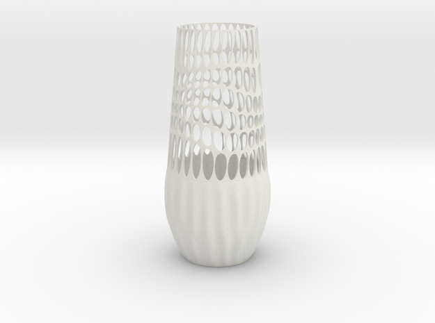 Epidermis Vase in White Natural Versatile Plastic