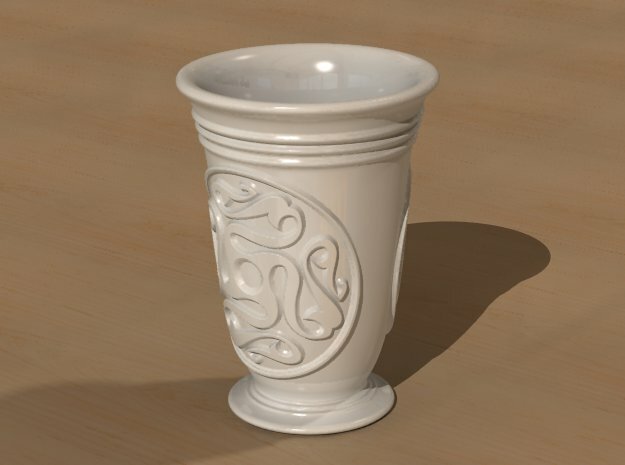 Celtic cup with swastika ornament