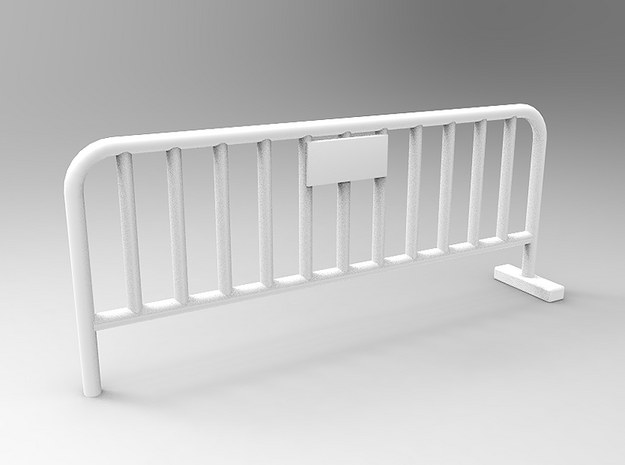 Barrier 01 (portable fence). Scale HO (1:87) in White Natural Versatile Plastic