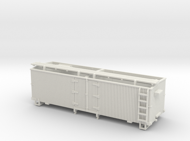 HOn3 25ft Reefer (without hatches) in White Natural Versatile Plastic