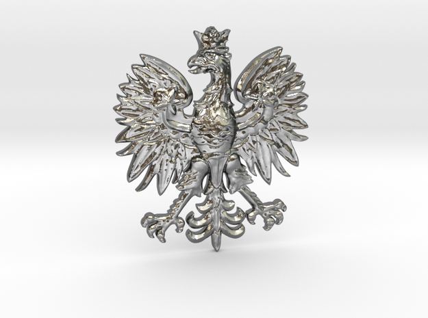 Polish Eagle Pendant in Polished Silver