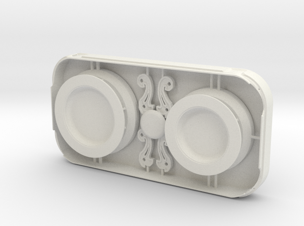 MPDA Lens bumper, connectors, iris bases - Screen  in White Natural Versatile Plastic