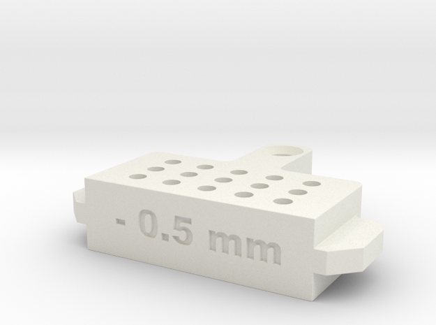 Bleed Block-.5mm in White Natural Versatile Plastic