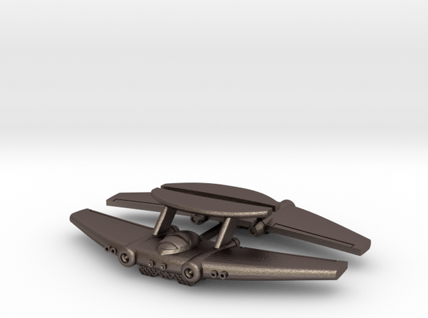 Chipmunk Space Fighter in Polished Bronzed Silver Steel