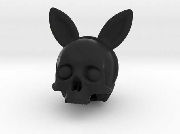 Bunnyears Skull - Halloween in Black Natural Versatile Plastic