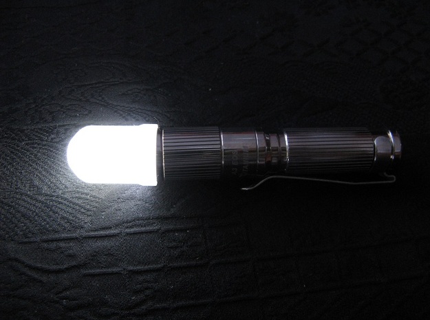 14mm Flashlight Diffuser (Dome Top) in Tan Fine Detail Plastic