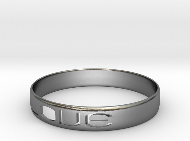 RING  LOVE    U.S  Size 11 in Polished Silver