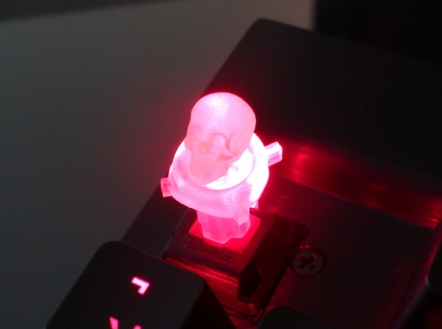 Astronaut/Diver Skull (For Cherry MX Keycap) in Smooth Fine Detail Plastic