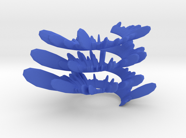 0.05 Seconds of Water Running (3.25 turns) in Blue Processed Versatile Plastic