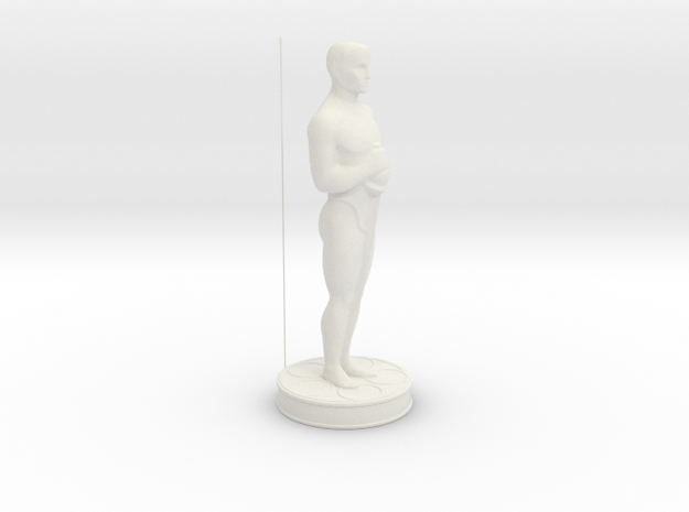 Oscar Statue in White Natural Versatile Plastic