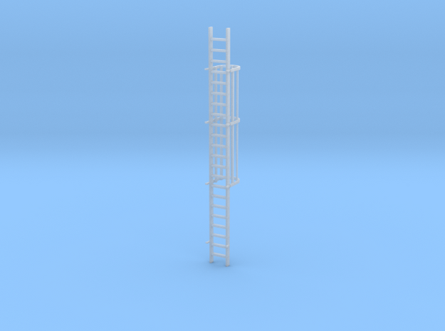 'S Scale' - 20 Ft. Caged Ladder in Tan Fine Detail Plastic