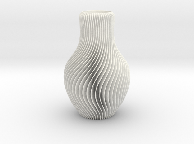 Vase in White Processed Versatile Plastic