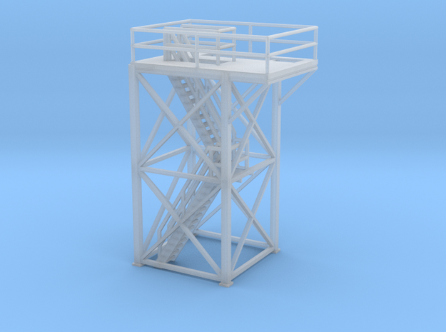 'S Scale' - 10' x 10' x 20' Tower Top With Stairs in Smooth Fine Detail Plastic