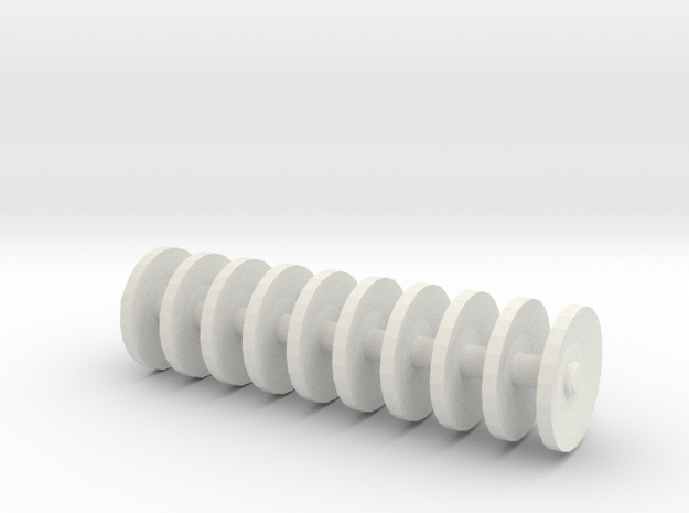 1/64 scale disc gang 1 inch long in White Natural Versatile Plastic