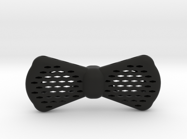 Insert-a-color Bow Tie Geometric Design in Black Natural Versatile Plastic