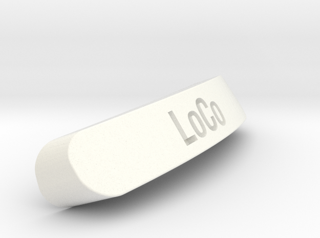 LoCo Nameplate for Steelseries Rival in White Processed Versatile Plastic