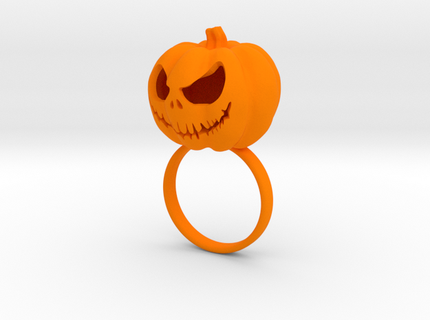 Pumpkin ring - Size 6 in Orange Processed Versatile Plastic